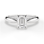Amy Emerald Cut Lab Grown Diamond Platinum Engagement Ring