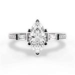Katie Marquise Cut Lab Grown Diamond 14Kt White Gold Engagement Ring
