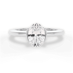 Bridget Oval Cut Lab Grown Diamond Platinum Engagement Ring