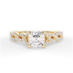 Justine Asscher Cut Lab Grown Diamond 18Kt Yellow Gold Engagement Ring