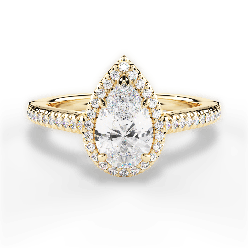 Jenny Pear Cut Lab Grown Diamond 18Kt Yellow Gold Engagement Ring