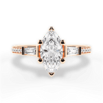 Katie Marquise Cut Lab Grown Diamond 18Kt Rose Gold Engagement Ring