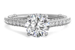 Lindsay Round Cut Lab Grown Diamond 18Kt White Gold Engagement Ring
