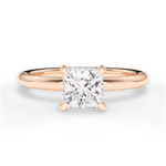 Brenda Princess Cut Lab Grown Diamond 18Kt Rose Gold Engagement Ring