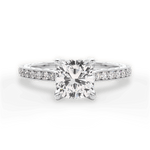 Gilda Cushion Cut Lab Grown Diamond 14Kt White Gold Engagement Ring