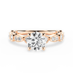 Edith Round Cut Lab Grown Diamond 18Kt Rose Gold Engagement Ring