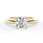 Dolores Round Cut Lab Grown Diamond 18Kt Yellow Gold Engagement Ring