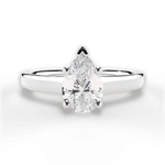 Ariana Pear Cut Lab Grown Diamond Platinum Engagement Ring