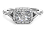 Kate Radiant Cut Lab Grown Diamond 18Kt White Gold Engagement Ring