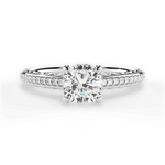Caroline Cushion Cut Lab Grown Diamond 14Kt White Gold Engagement Ring