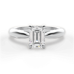 Beverly Emerald Cut Lab Grown Diamond Platinum Engagement Ring