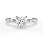 Caroline Heart Cut Lab Grown Diamond Platinum Engagement Ring