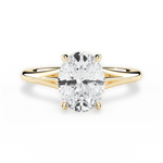Anita Oval Cut Lab Grown Diamond 18Kt Yellow Gold Engagement Ring
