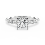 Laura Princess Cut Lab Grown Diamond Platinum Engagement Ring