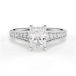 Leslie Radiant Cut Lab Grown Diamond 14Kt White Gold Engagement Ring