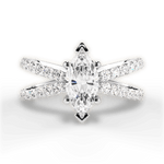 Lauren Marquise Cut Lab Grown Diamond 14Kt White Gold Engagement Ring