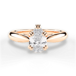Gillian Pear Cut Lab Grown Diamond 18Kt Rose Gold Engagement Ring