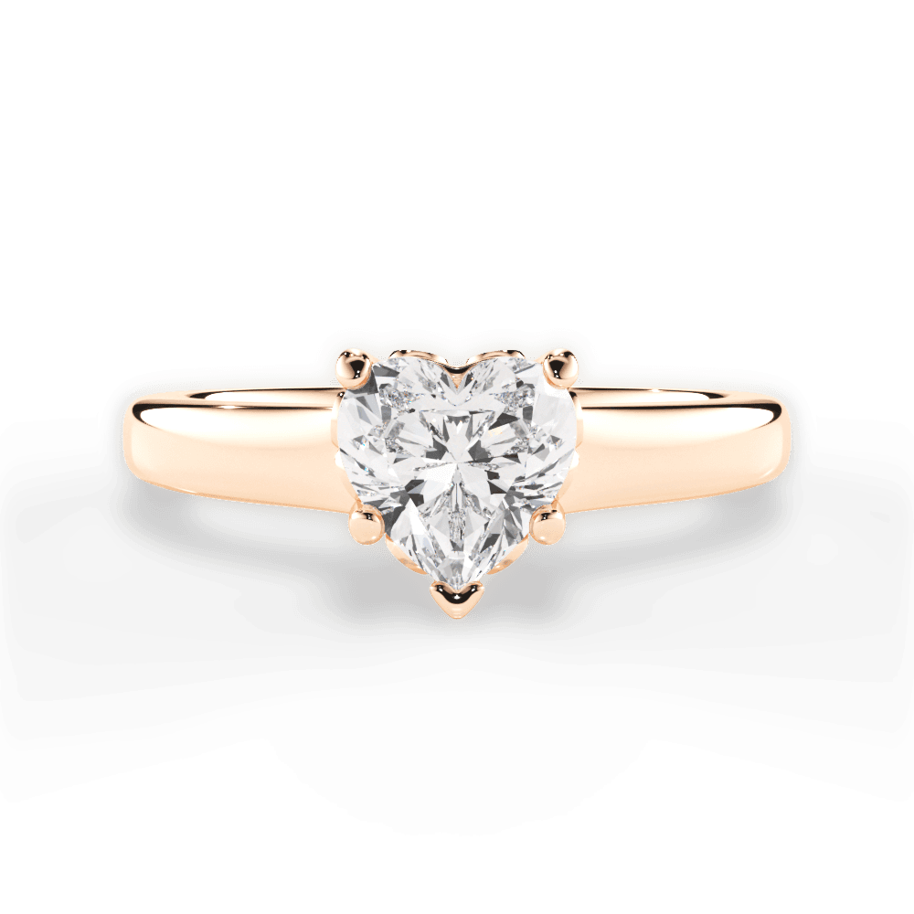 Carol Heart Cut Lab Grown Diamond 18Kt Rose Gold Engagement Ring