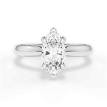 Amanda Marquise Cut Lab Grown Diamond 14Kt White Gold Engagement Ring