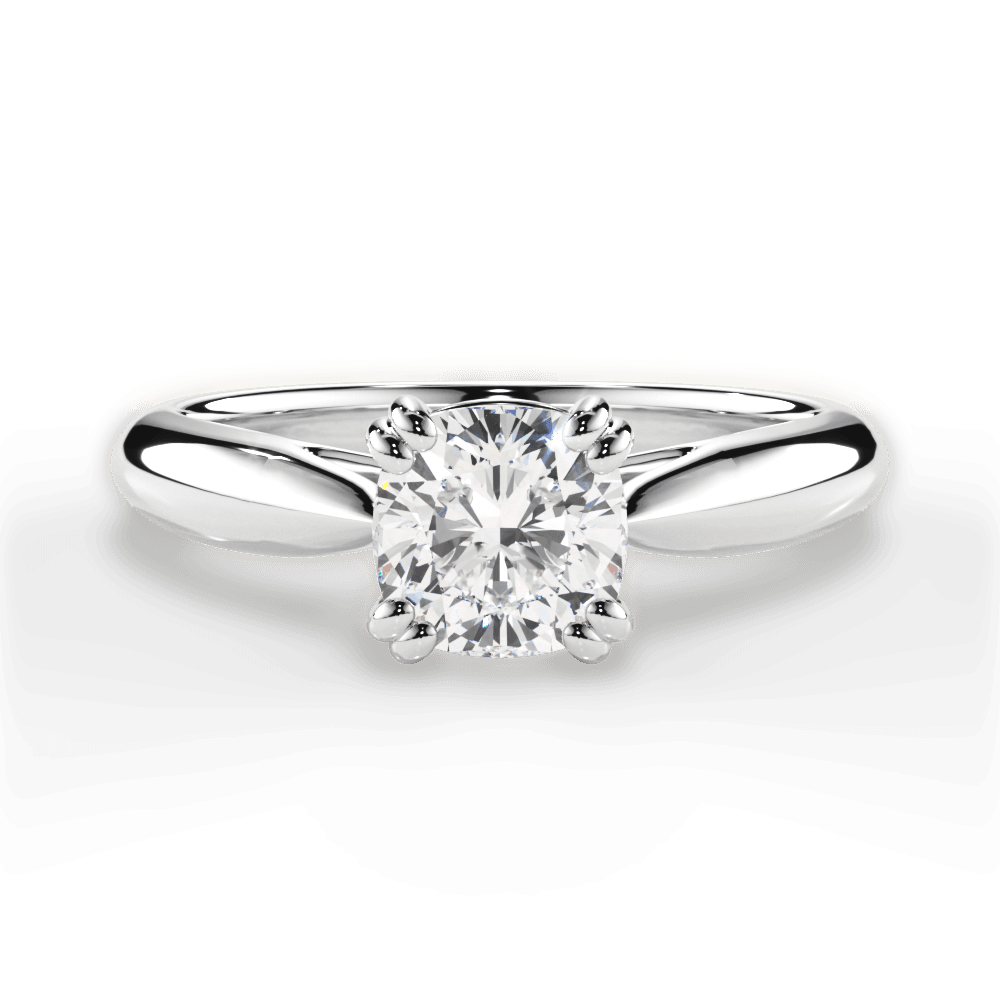 Camila Cushion Cut Lab Grown Diamond 18Kt White Gold Engagement Ring