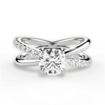 Jennifer Round Cut Lab Grown Diamond 14Kt White Gold Engagement Ring