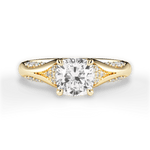 Isabel Cushion Cut Lab Grown Diamond 18Kt Yellow Gold Engagement Ring