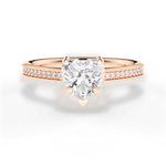Janet Heart Cut Lab Grown Diamond 18Kt Rose Gold Engagement Ring