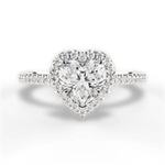 Joanne Heart Cut Lab Grown Diamond Platinum Engagement Ring