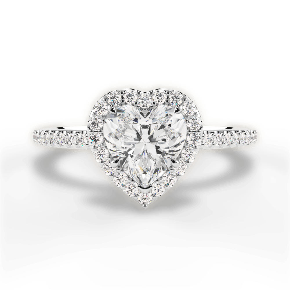 Joanne Heart Cut Lab Grown Diamond 18Kt White Gold Engagement Ring
