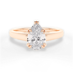 Courtney Pear Cut Lab Grown Diamond 18Kt Rose Gold Engagement Ring
