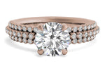 Hailey Round Cut Lab Grown Diamond 18Kt Rose Gold Engagement Ring