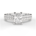 Kayla Radiant Cut Lab Grown Diamond 14Kt White Gold Engagement Ring