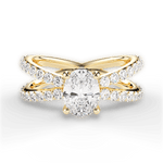 Lauren Oval Cut Lab Grown Diamond 18Kt Yellow Gold Engagement Ring