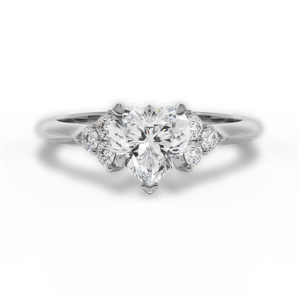 Celeste Heart Cut Lab Grown Diamond Platinum Engagement Ring