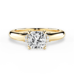 Florence Cushion Cut Lab Grown Diamond 18Kt Yellow Gold Engagement Ring