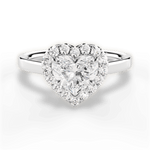 Fiona Heart Cut Lab Grown Diamond Platinum Engagement Ring
