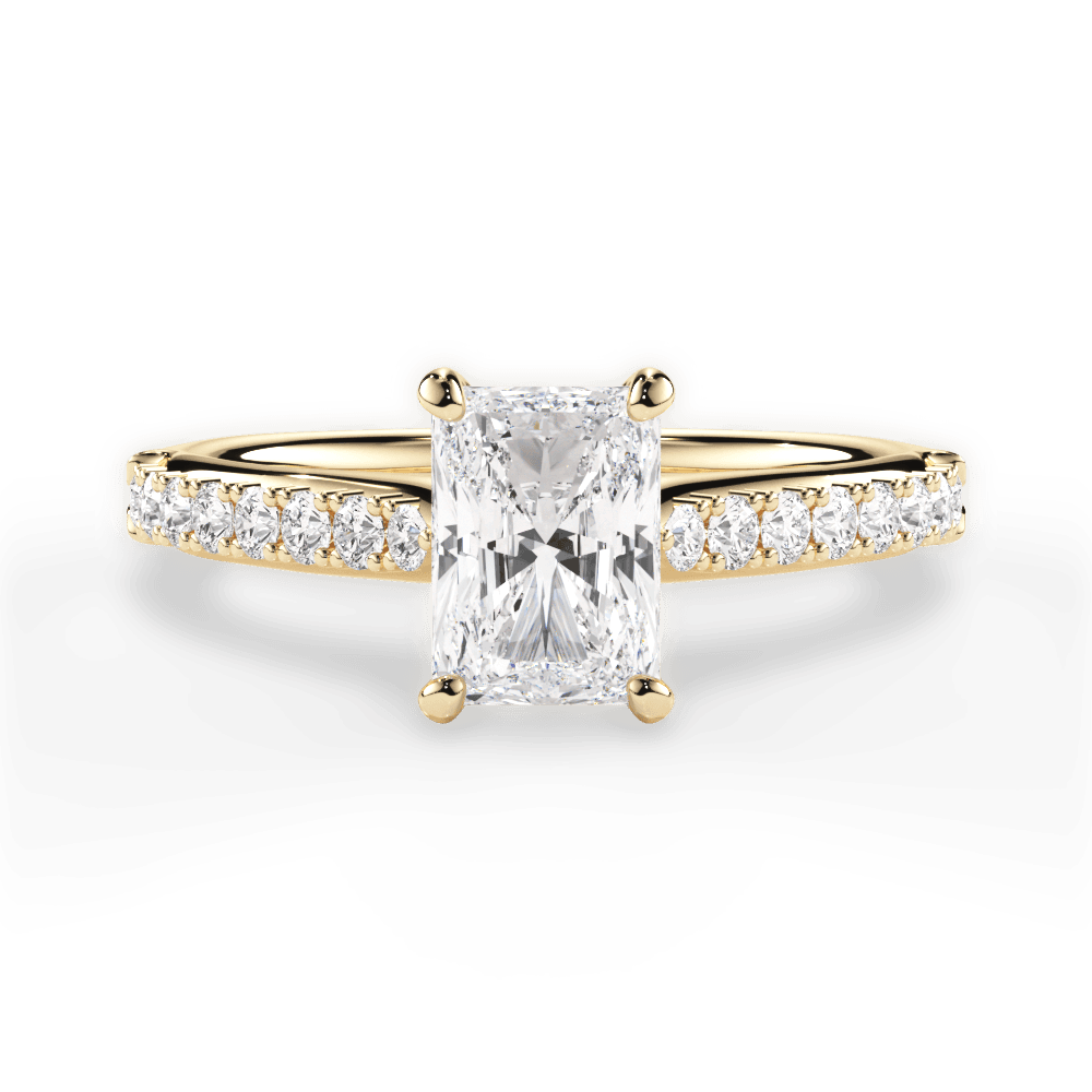 Elizabeth Radiant Cut Lab Grown Diamond 18Kt Yellow Gold Engagement Ring