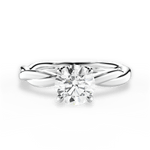 Bianca Round Cut Lab Grown Diamond 18Kt White Gold Engagement Ring