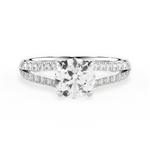 Kendra Round Cut Lab Grown Diamond Platinum Engagement Ring