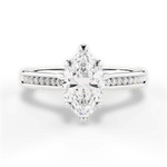 Elena Marquise Cut Lab Grown Diamond Platinum Engagement Ring