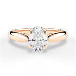 Colleen Oval Cut Lab Grown Diamond 18Kt Rose Gold Engagement Ring
