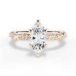 Gloria Marquise Cut Lab Grown Diamond 18Kt Rose Gold Engagement Ring