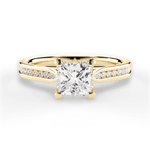 Elena Princess Cut Lab Grown Diamond 18Kt Yellow Gold Engagement Ring