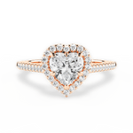Jeanne Heart Cut Lab Grown Diamond 18Kt Rose Gold Engagement Ring