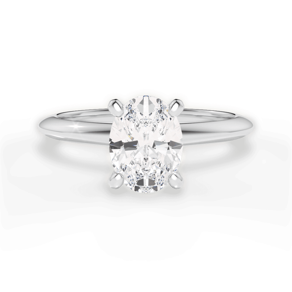 Alicia Oval Cut Lab Grown Diamond Platinum Engagement Ring