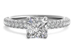 Kylie Radiant Cut Lab Grown Diamond Platinum Engagement Ring