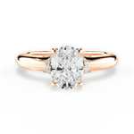 Florence Oval Cut Lab Grown Diamond 18Kt Rose Gold Engagement Ring