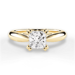 Gillian Princess Cut Lab Grown Diamond 18Kt Yellow Gold Engagement Ring