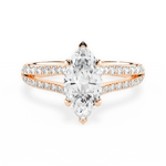 Kendra Marquise Cut Lab Grown Diamond 18Kt Rose Gold Engagement Ring