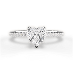 Giselle Heart Cut Lab Grown Diamond Platinum Engagement Ring